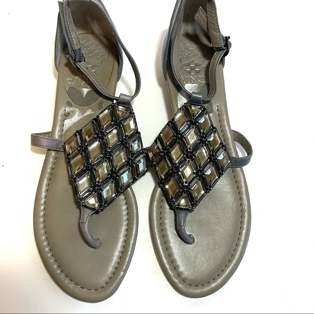 Vince Camuto Gray Jewel Irell Sandals 6 - Picture 6 of 16